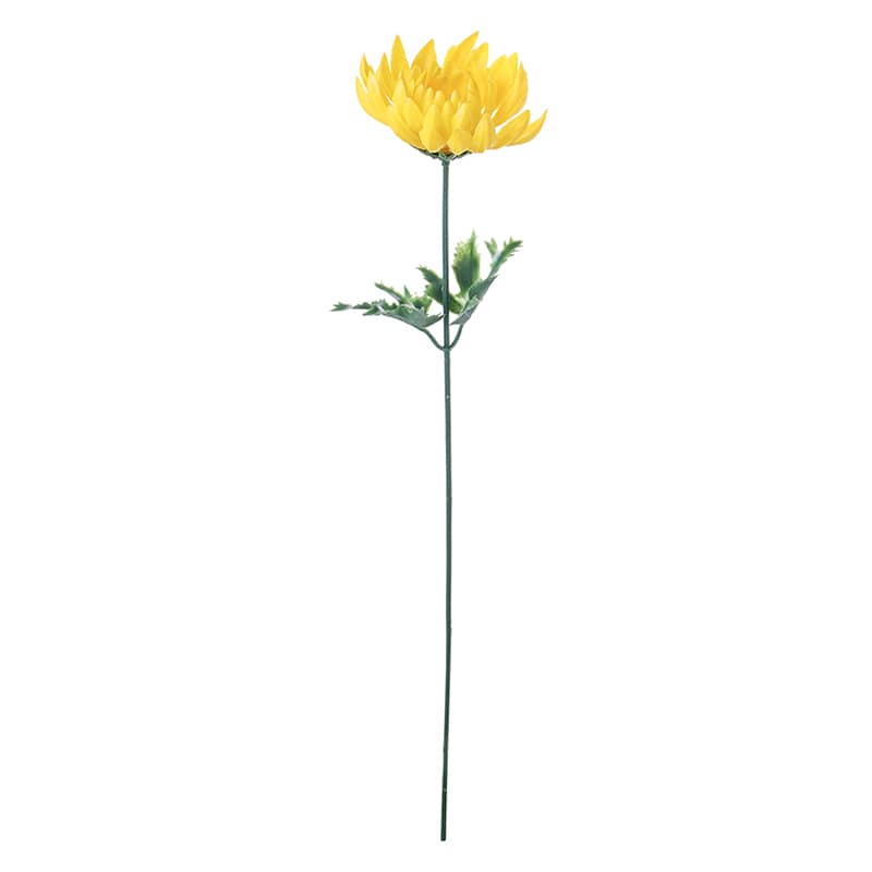 ポピー 造花　PEマム イエロー FFK-0014-Y 1本（ご注文単位24本）【直送品】