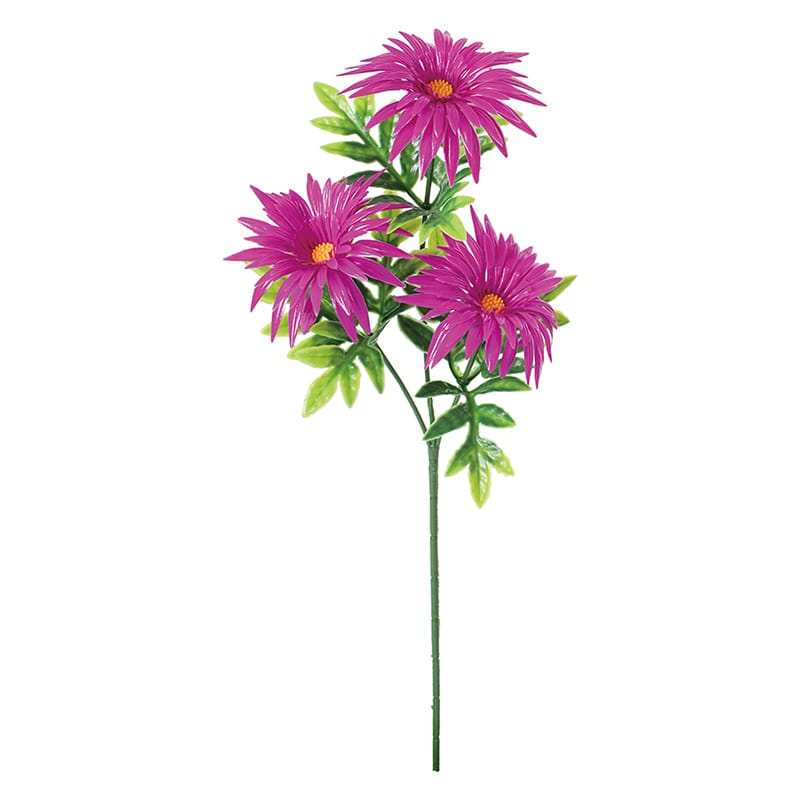 ポピー 造花　PEマム×3 ラベンダー FFK-0016-LAV 1本（ご注文単位24本）【直送品】