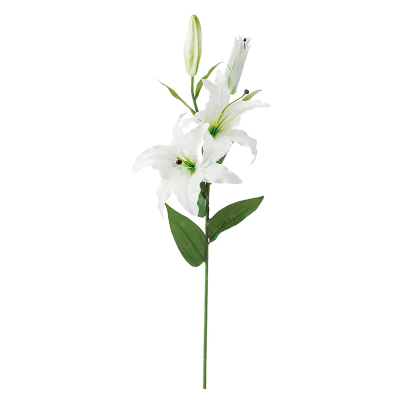 ポピー 造花　カサブランカ×2 ホワイト FA-6215A-W 1本（ご注文単位12本）【直送品】