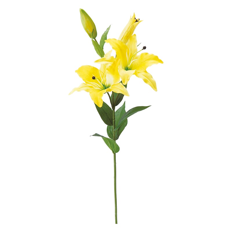 ポピー 造花　カサブランカ×2 イエロー FA-6215A-Y 1本（ご注文単位12本）【直送品】