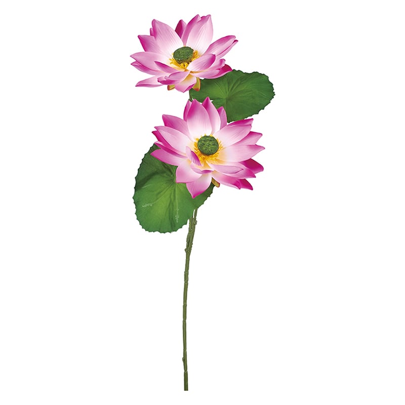 ポピー 造花　ロータス×2 ラベンダー FA-7350-LAV 1本（ご注文単位12本）【直送品】
