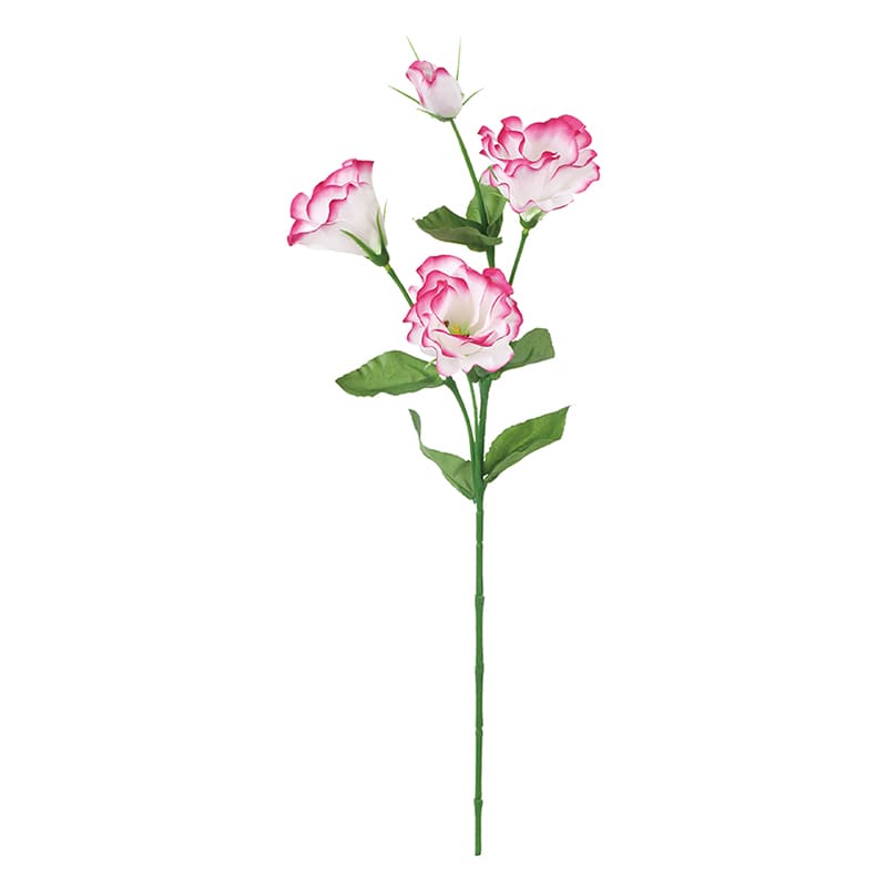 ポピー 造花　リシアンサス ラベンダーホワイト FA-7354-L/W 1本（ご注文単位12本）【直送品】