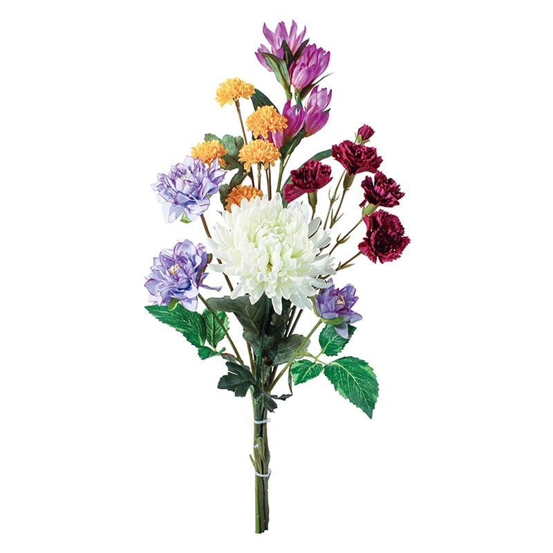 ポピー 造花　マム組花 L FP-0931-MIX 1束（ご注文単位8束）【直送品】