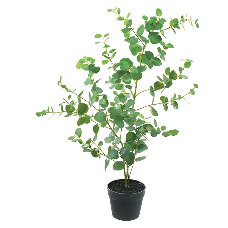 ポピー 造花 ユーカリツリーポット GLA-1544 GR 1個(ご注文単位1個)【直送品】