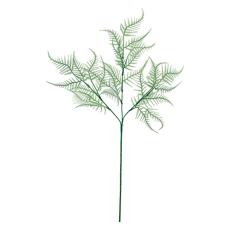 ポピー 造花　カーリーファーンスプレー グリーン FG-5204-GR 1本（ご注文単位24本）【直送品】
