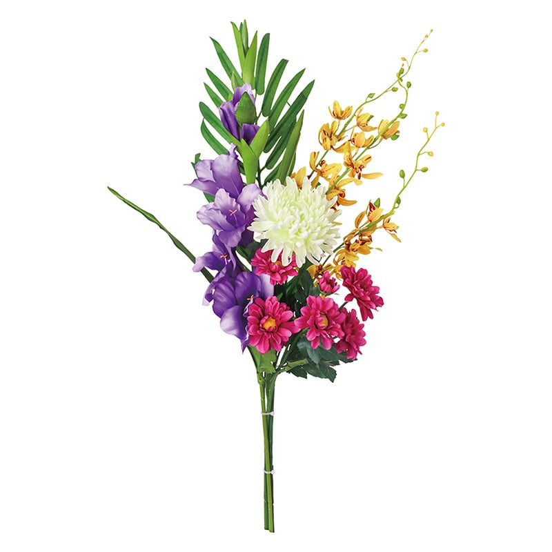 ポピー 造花　オリエンタル組花 L FP-0957-MIX 1束（ご注文単位8束）【直送品】