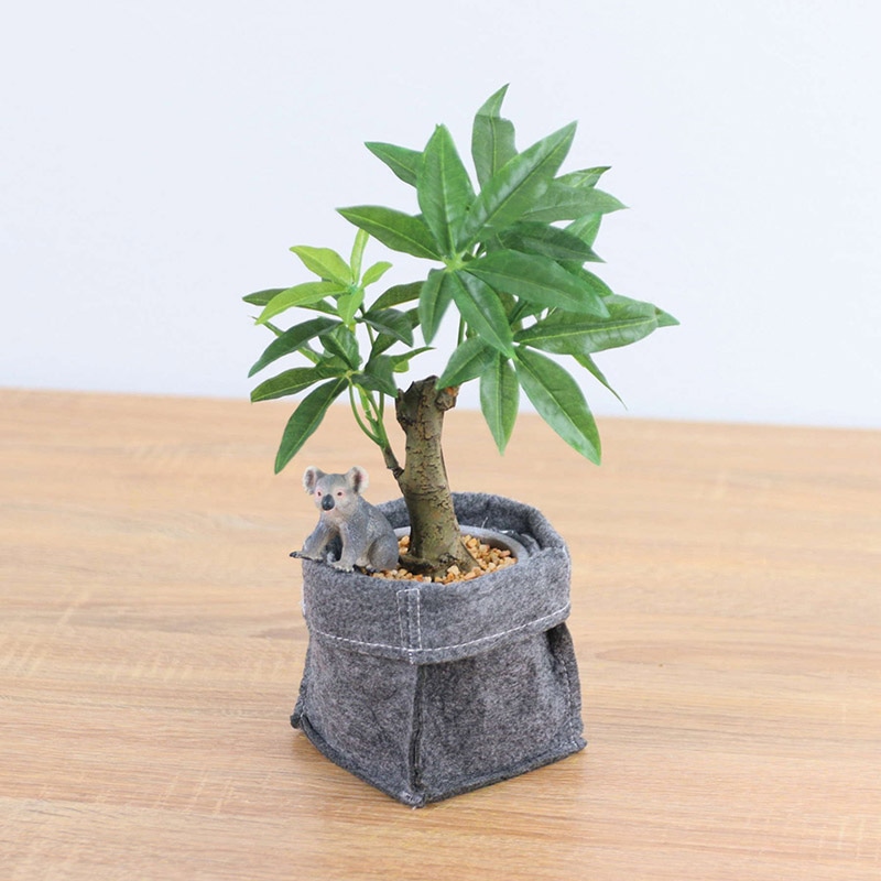 ポピー 造花 コーヒーノキフェルトポット GLA-1521F　B 1セット（ご注文単位1セット）【直送品】