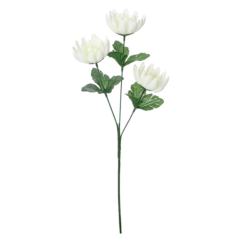 ポピー 造花　マム×3 クリーム FF-3037-CR 1本（ご注文単位24本）【直送品】