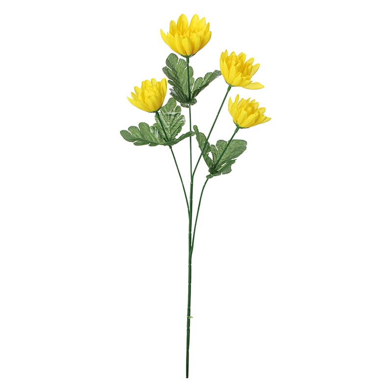 ポピー 造花　ミニマム×4 ライトイエロー FF-3038-L/Y 1本（ご注文単位24本）【直送品】