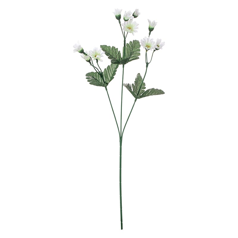 ポピー 造花 コギクスプレー ホワイト FF-3040-W 1本(ご注文単位24本)【直送品】