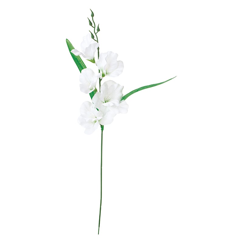 ポピー 造花 グラジオラス ホワイト FF-3044-W 1本(ご注文単位24本)【直送品】