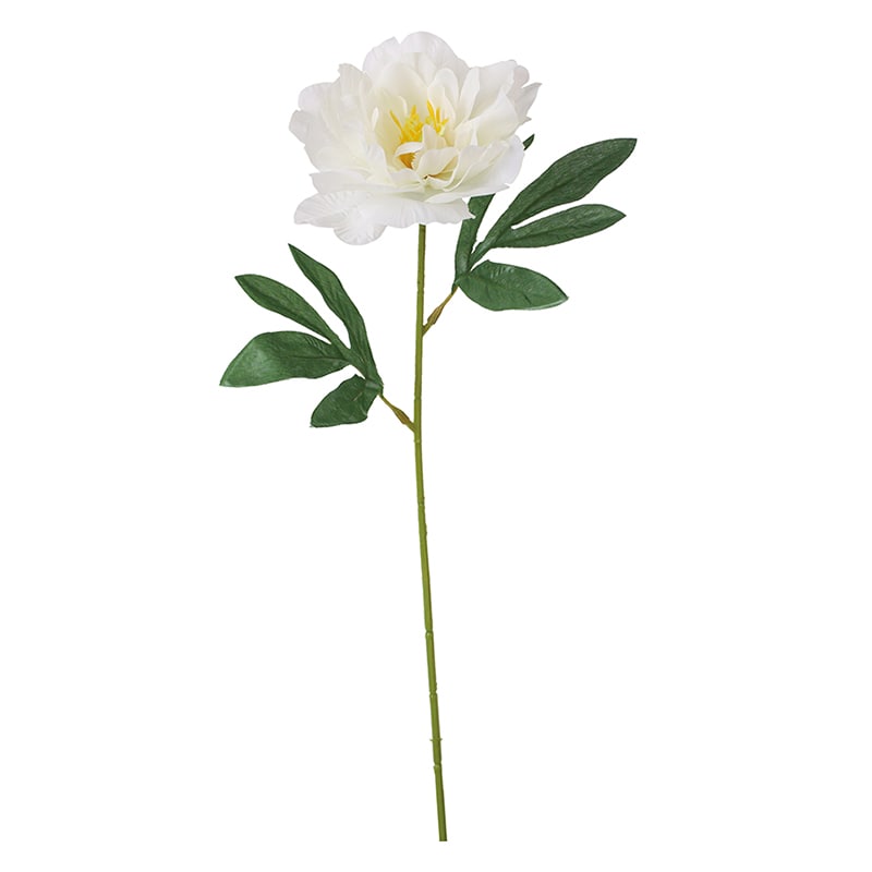 ポピー 造花 シングルピオニー ホワイト FF-3048-W 1本(ご注文単位24本)【直送品】