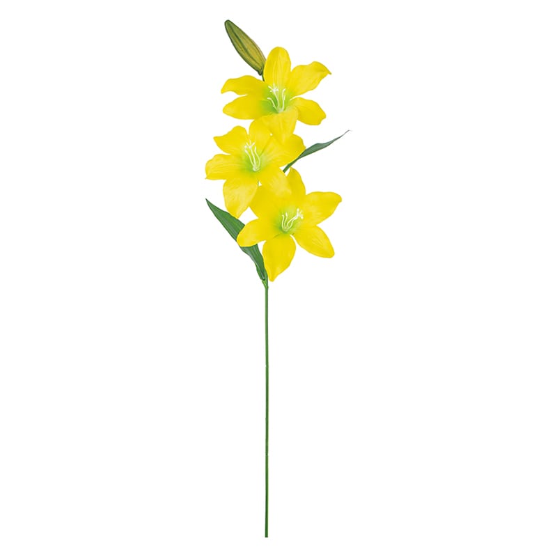 ポピー 造花　サテンユリ イエロー FF-3050A-Y 1本（ご注文単位24本）【直送品】