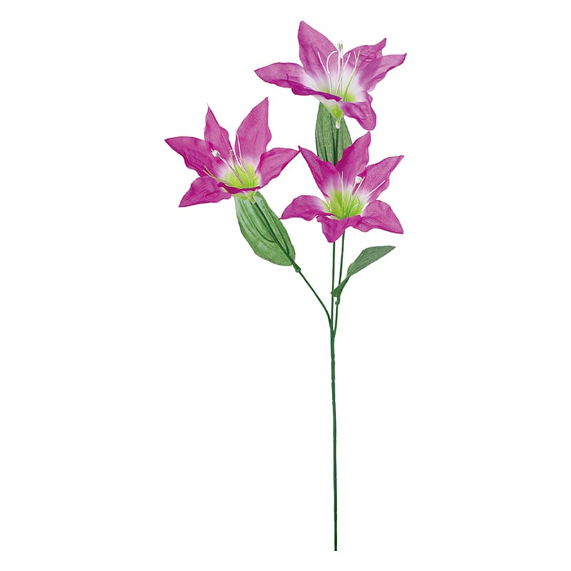 ポピー 造花　リリー×3 ラベンダー FF-3051-LAV 1本（ご注文単位24本）【直送品】