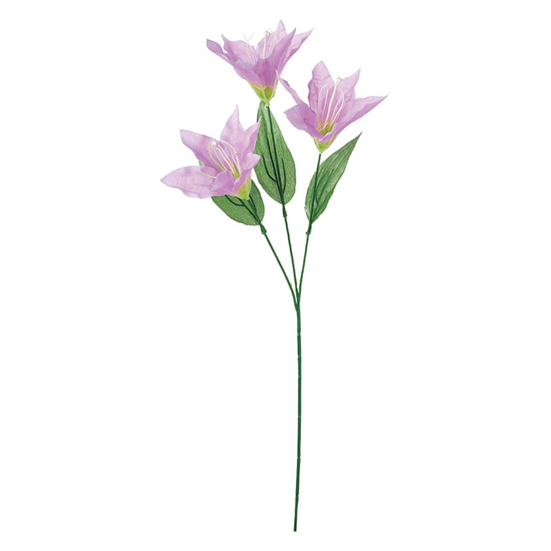 ポピー 造花　リリー×3 ライトラベンダー FF-3051-L/L 1本（ご注文単位24本）【直送品】