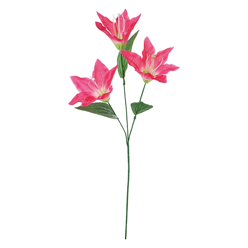 ポピー 造花　リリー×3 ビューティー FF-3051-BTY 1本（ご注文単位24本）【直送品】