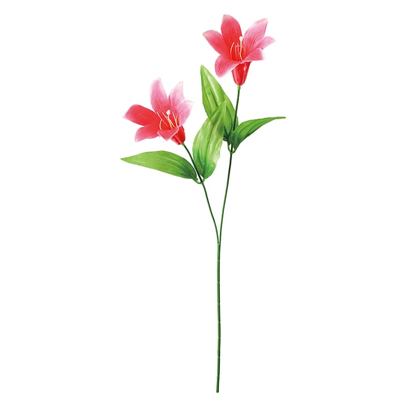 ポピー 造花　サテンイースターリリー×2 ビューティー FF-3053-BTY 1本（ご注文単位24本）【直送品】