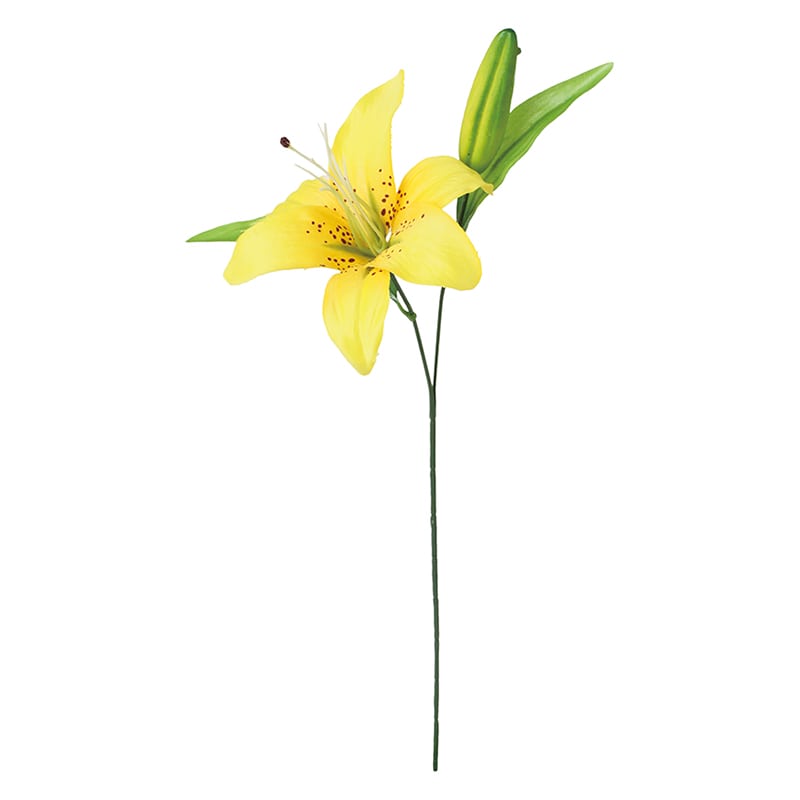 ポピー 造花　シングルオリエンタルリリー イエロー FF-3055-Y 1本（ご注文単位24本）【直送品】