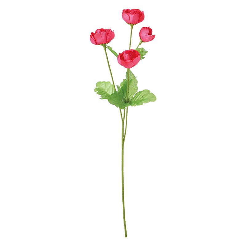 ポピー 造花　ミニラナンキュラススプレー ビューティー FF-3057-BTY 1本（ご注文単位24本）【直送品】