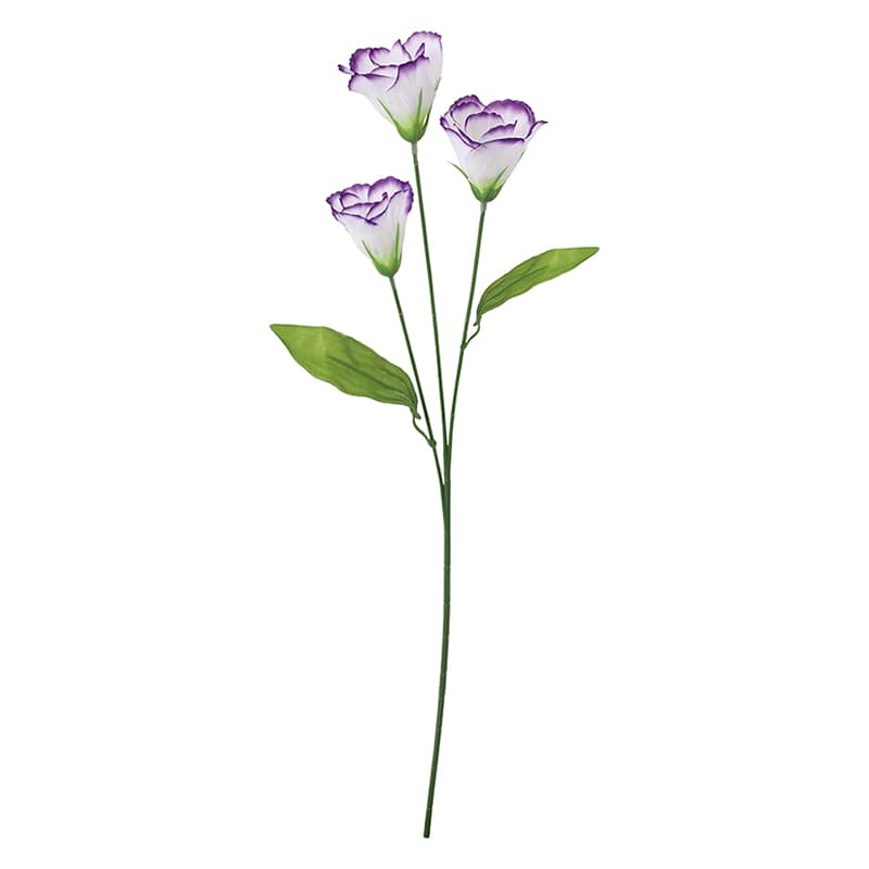 ポピー 造花　トルコキキョウ パープルホワイト FF-3058-PUW 1本（ご注文単位24本）【直送品】