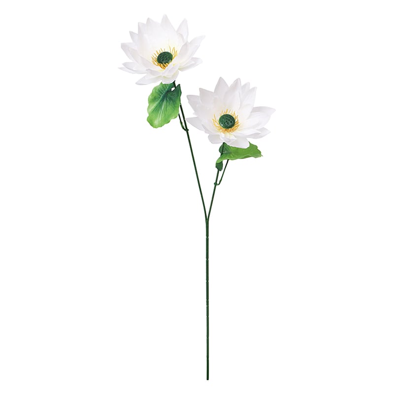 ポピー 造花　ロータス×2 ホワイト FF-3060-W 1本（ご注文単位24本）【直送品】
