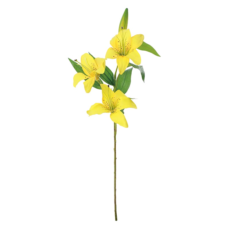 ポピー 造花　オリエンタルリリー イエロー FA-7393-Y 1本（ご注文単位6本）【直送品】