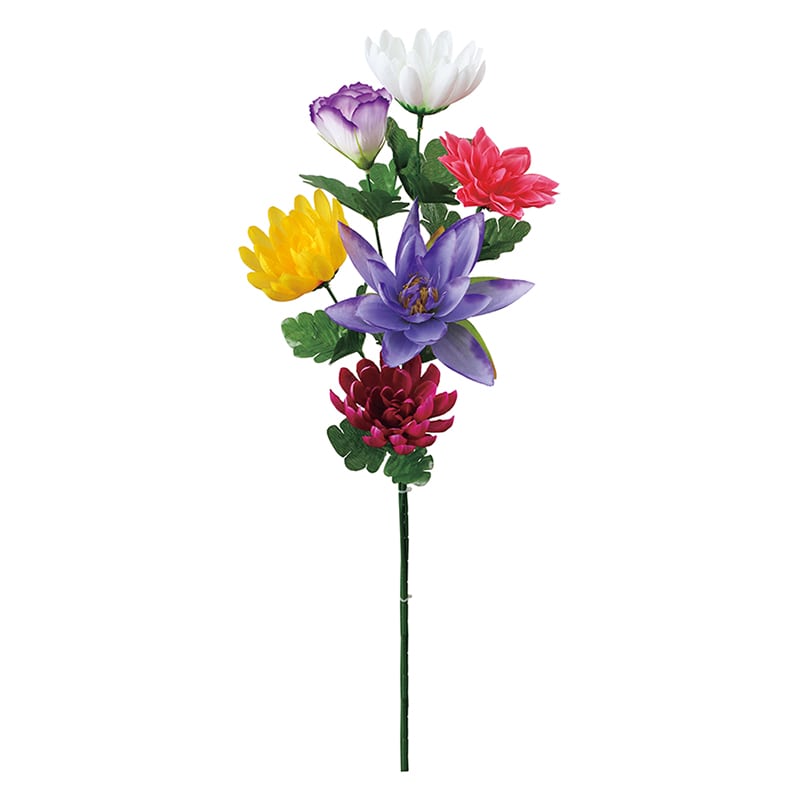 ポピー 造花　仏花組花 S FP-0985-MIX 1束（ご注文単位24束）【直送品】