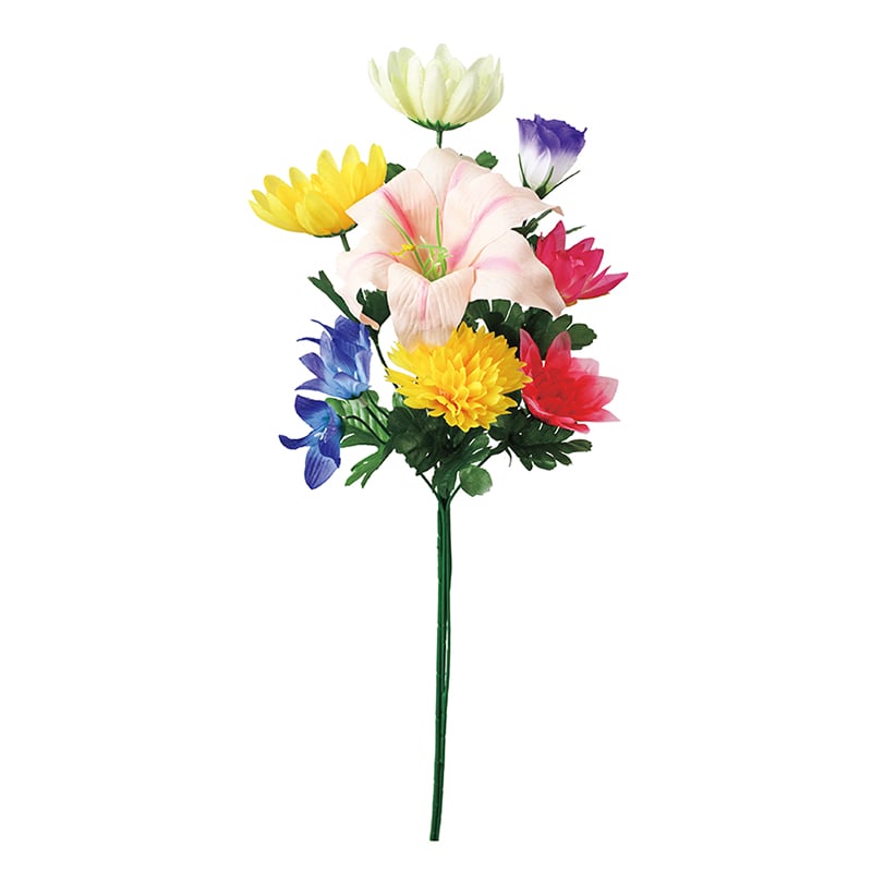 ポピー 造花　仏花組花 M FP-0986-MIX 1束（ご注文単位12束）【直送品】
