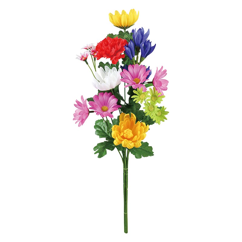 ポピー 造花　仏花組花 M FP-0988-MIX 1束（ご注文単位12束）【直送品】
