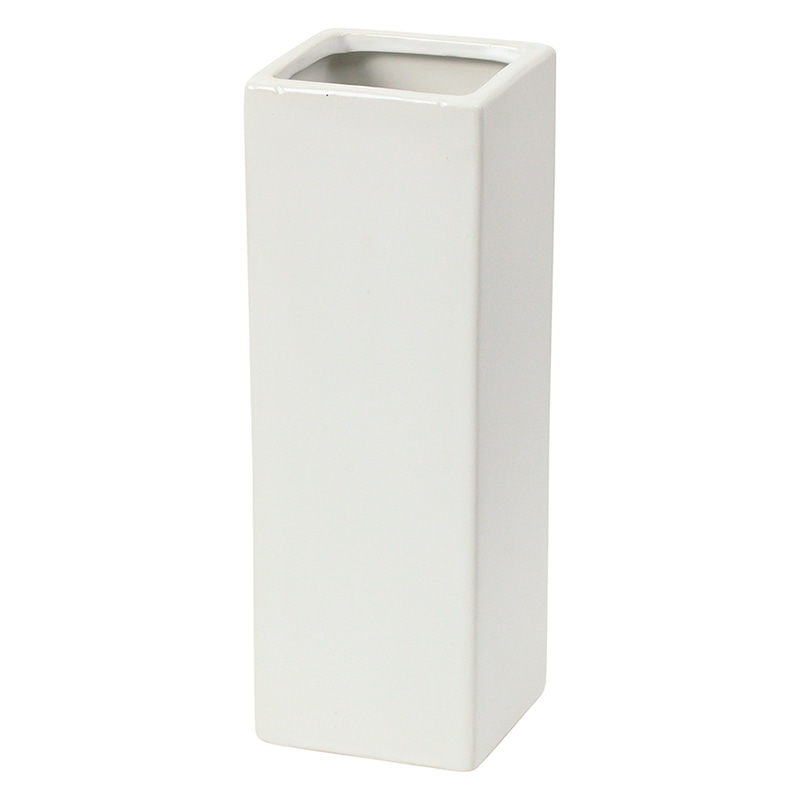 ポピー スクエアポット H24cm　ホワイト RFB-476 1個（ご注文単位1個）【直送品】