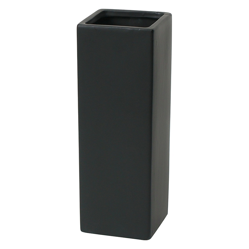 ポピー スクエアポット H24cm　ブラック RFB-477 1個（ご注文単位1個）【直送品】