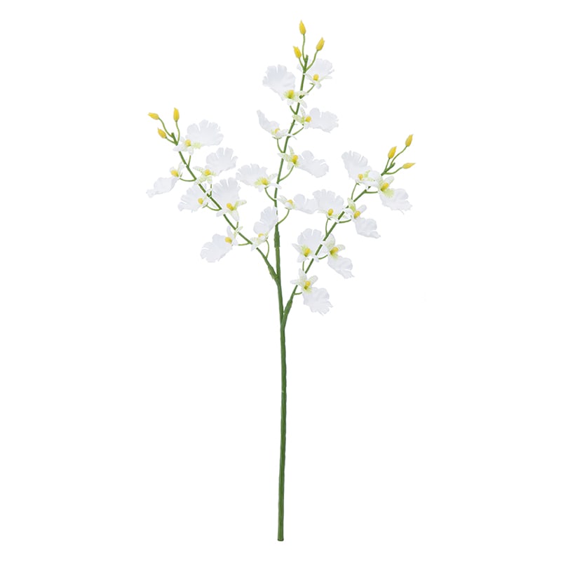 ポピー 造花　オンシジューム ホワイト FFH-0002-W 1本（ご注文単位24本）【直送品】