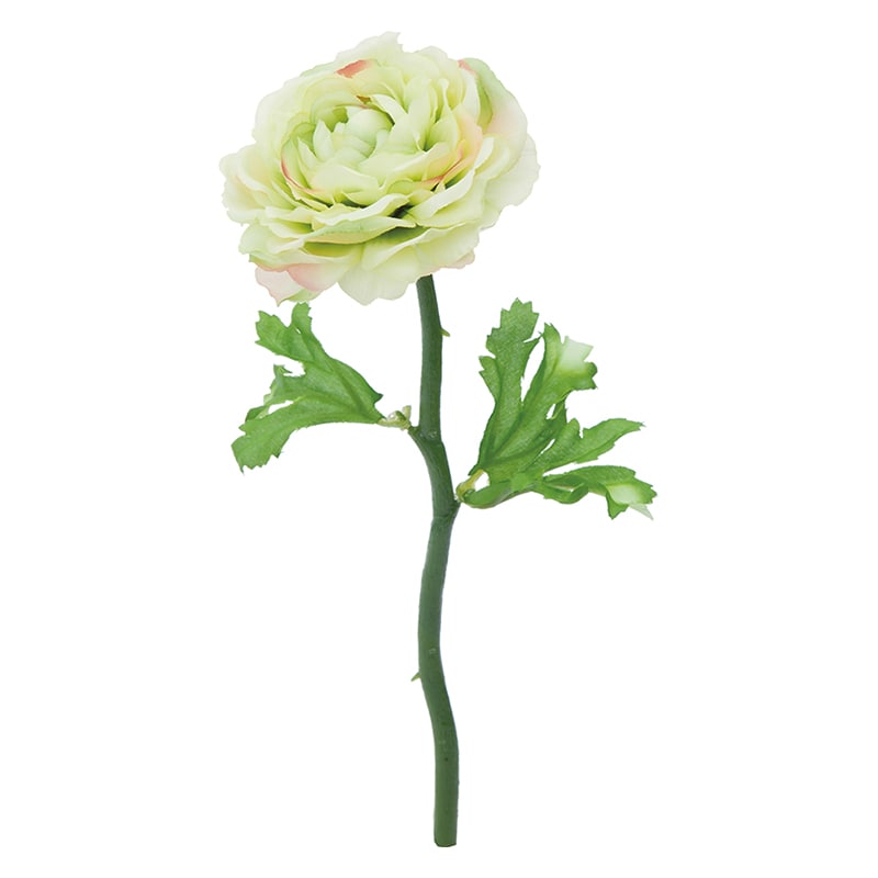 ポピー 造花　ラナンキュラス グリーン FFH-0013-GR 1本（ご注文単位24本）【直送品】