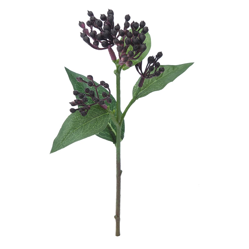 ポピー 造花　ビバーナムティナス ダークパープル FGH-0003-DPU 1本（ご注文単位24本）【直送品】