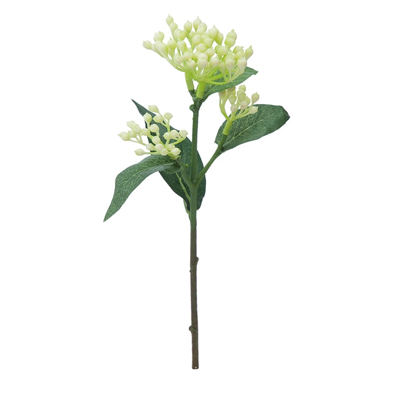 ポピー 造花　ビバーナムティナス ホワイトグリーン FGH-0003-W/G 1本（ご注文単位24本）【直送品】