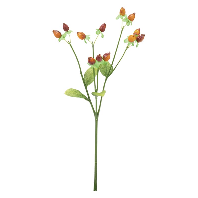 ポピー 造花　ヒペリカム オレンジ FGH-0005A-OR 1本（ご注文単位24本）【直送品】