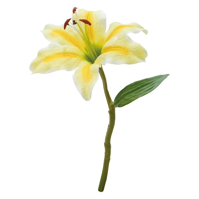 ポピー 造花　カサブランカ イエロー FFH-0016-Y 1本（ご注文単位24本）【直送品】