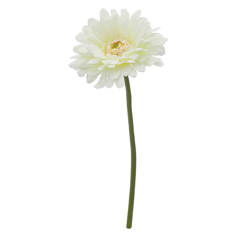 ポピー 造花 ガーベラ ホワイト FFH-0019-W 1本(ご注文単位24本)【直送品】