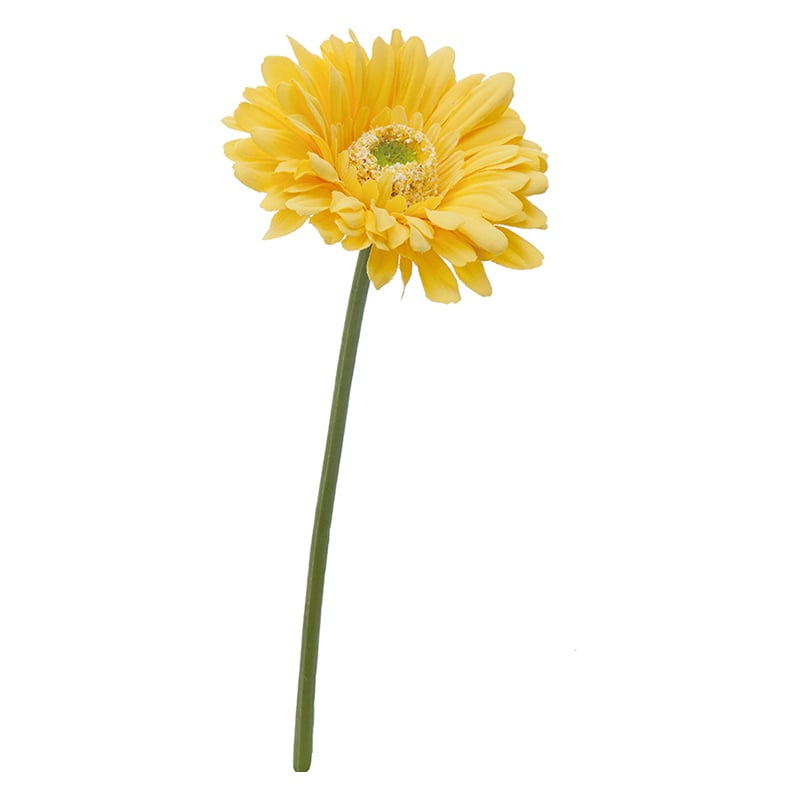 ポピー 造花　ガーベラ イエロー FFH-0019-Y 1本（ご注文単位24本）【直送品】