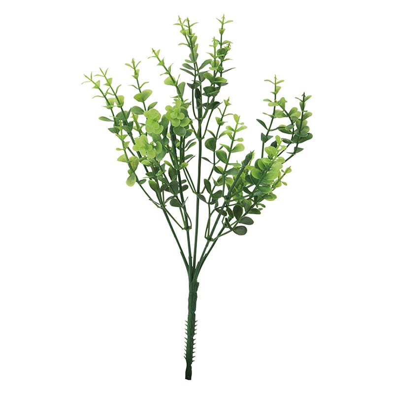 ポピー 造花　ユーカリブッシュ グリーン FG-4707-GR 1本（ご注文単位24本）【直送品】