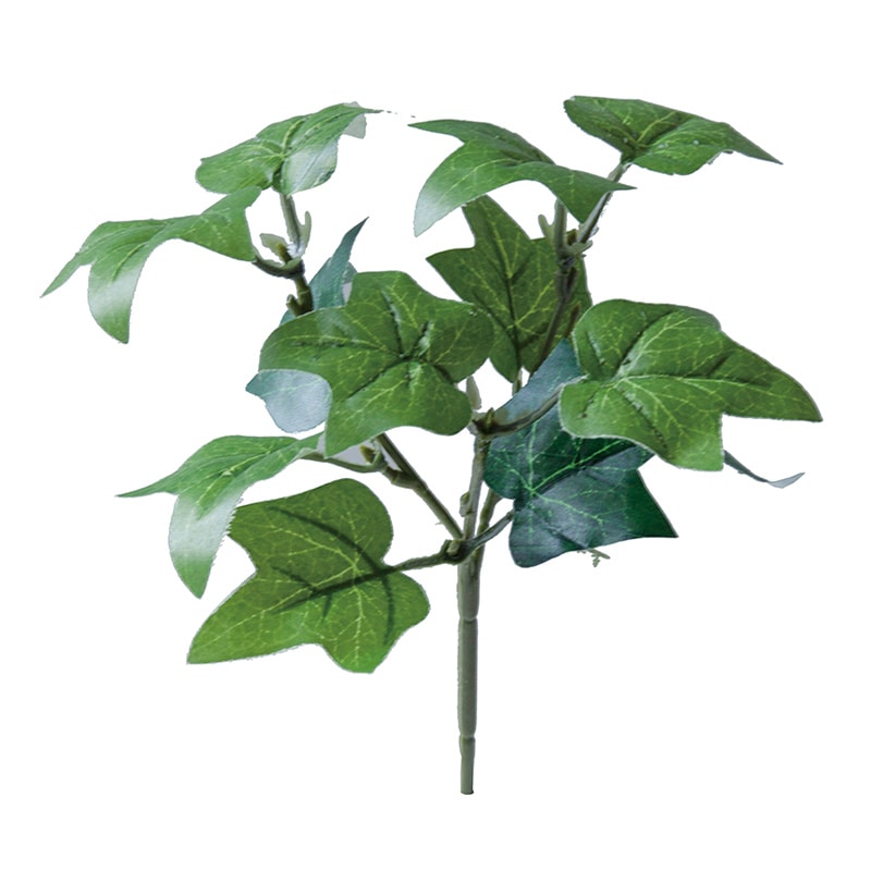 ポピー 造花　ミニアイビーブッシュ グリーン FG-4748-GR 1本（ご注文単位24本）【直送品】