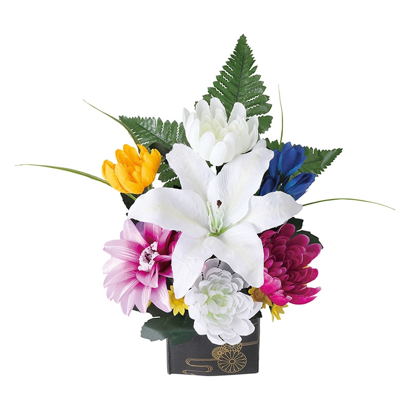 ポピー 造花　仏花ポット L FP-0798-MIX 1個（ご注文単位12個）【直送品】