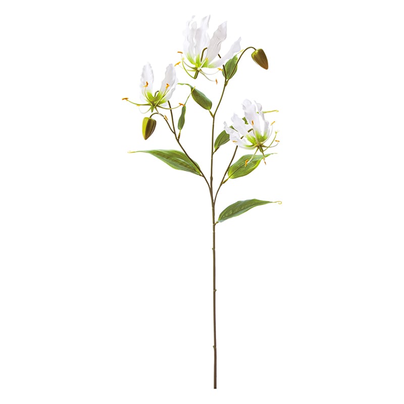 ポピー 造花　グロリオサ ホワイト FA-7162-W 1本（ご注文単位12本）【直送品】