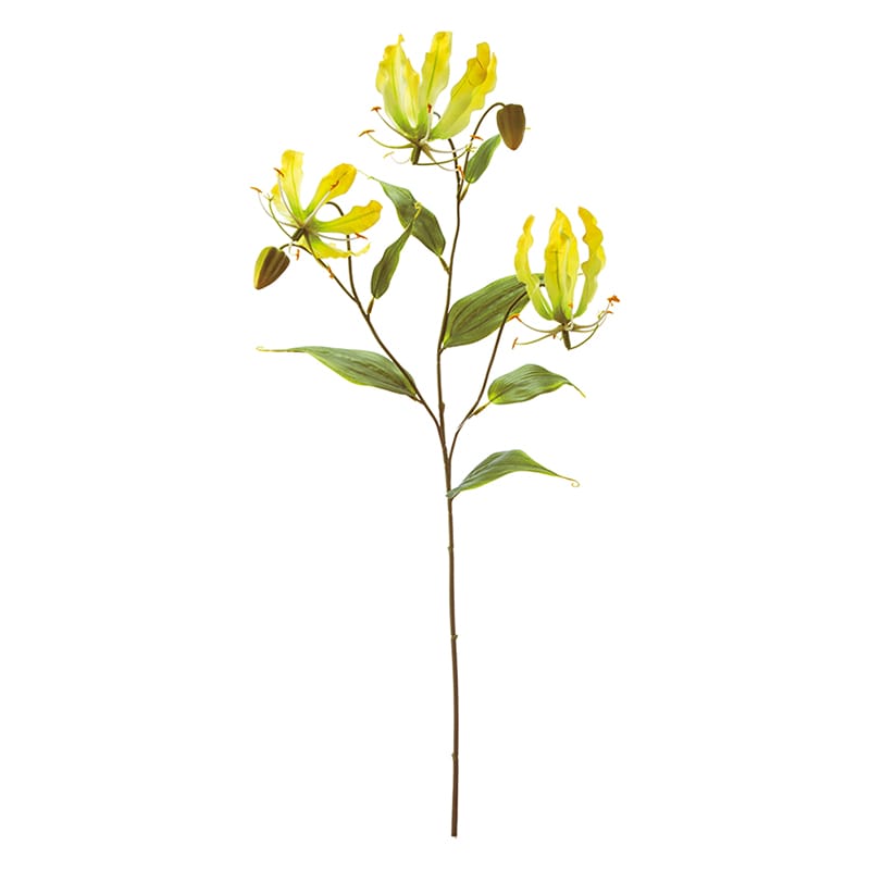 ポピー 造花　グロリオサ イエロー FA-7162-Y 1本（ご注文単位12本）【直送品】