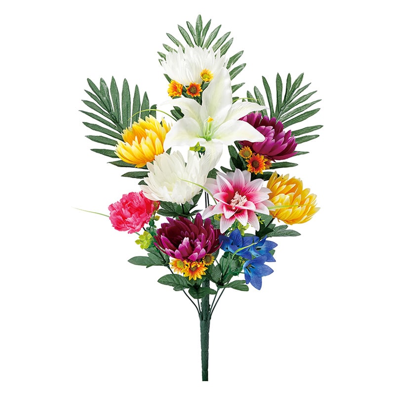 ポピー 造花　仏花ブッシュ LL FP-0823-MIX 1本（ご注文単位6本）【直送品】