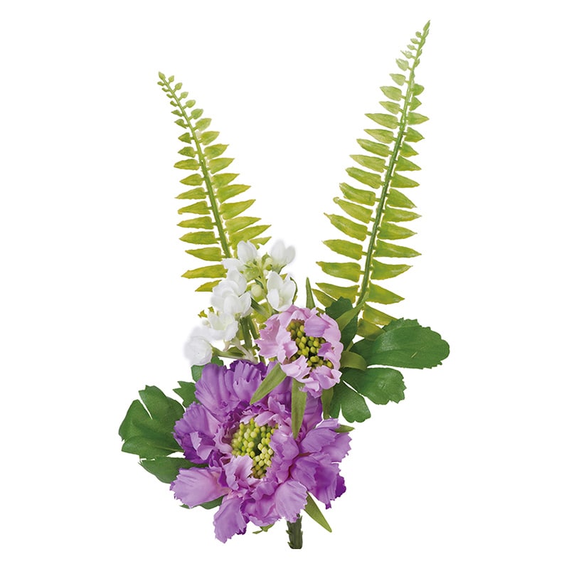 ポピー 造花　スカビオサブッシュ 絵ろうそく付 FP-0827-MIX 1個（ご注文単位4個）【直送品】