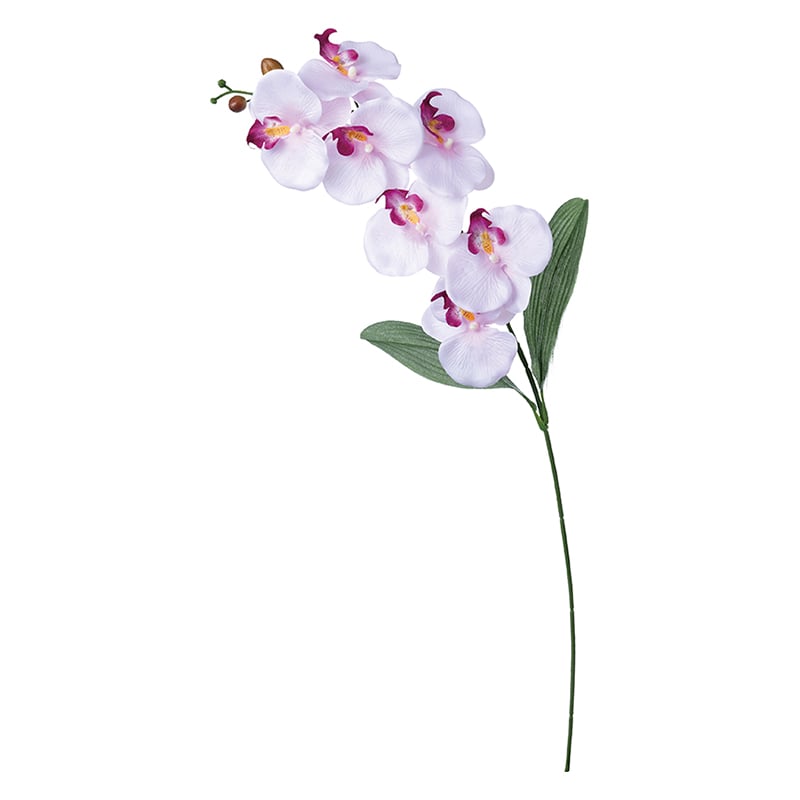 ポピー 造花　コチョウランリーフ付 ラベンダー FA-7198-LAV 1本（ご注文単位12本）【直送品】