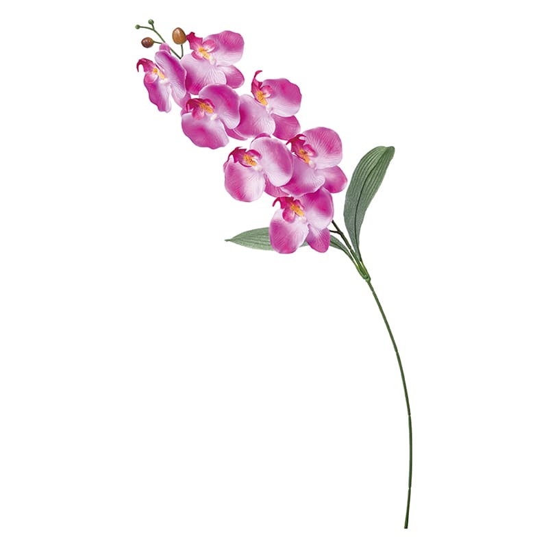 ポピー 造花　コチョウランリーフ付 ダークラベンダー FA-7198-D/L 1本（ご注文単位12本）【直送品】