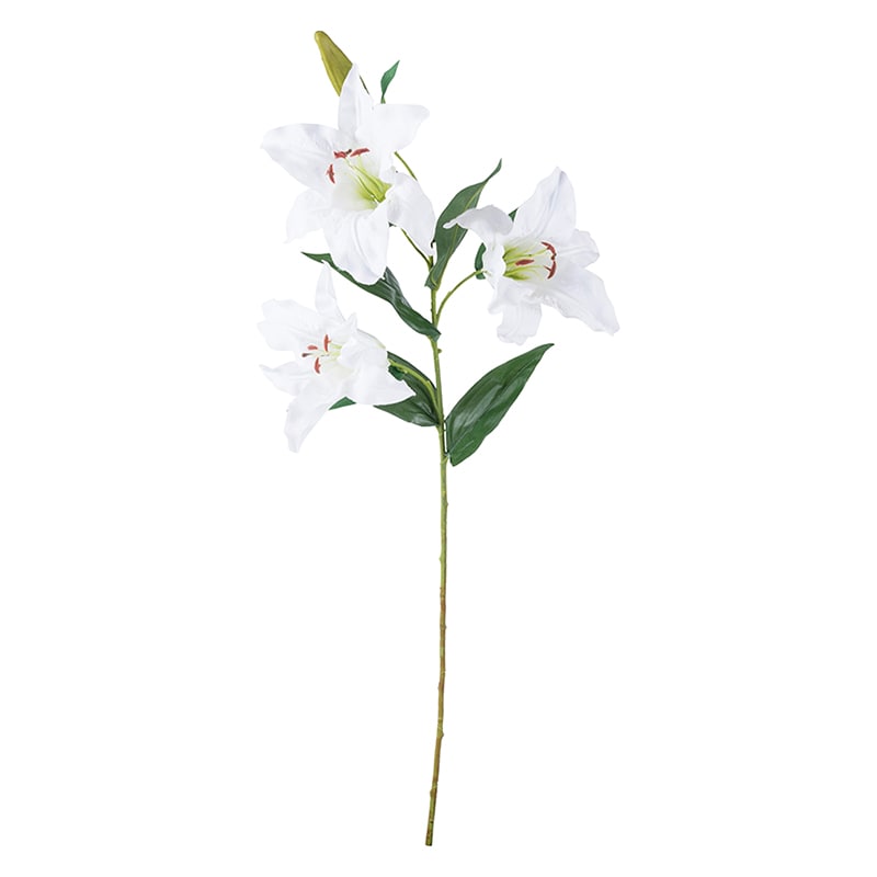 ポピー 造花　ロイヤルカサブランカ ホワイト FA-7202-W 1本（ご注文単位6本）【直送品】