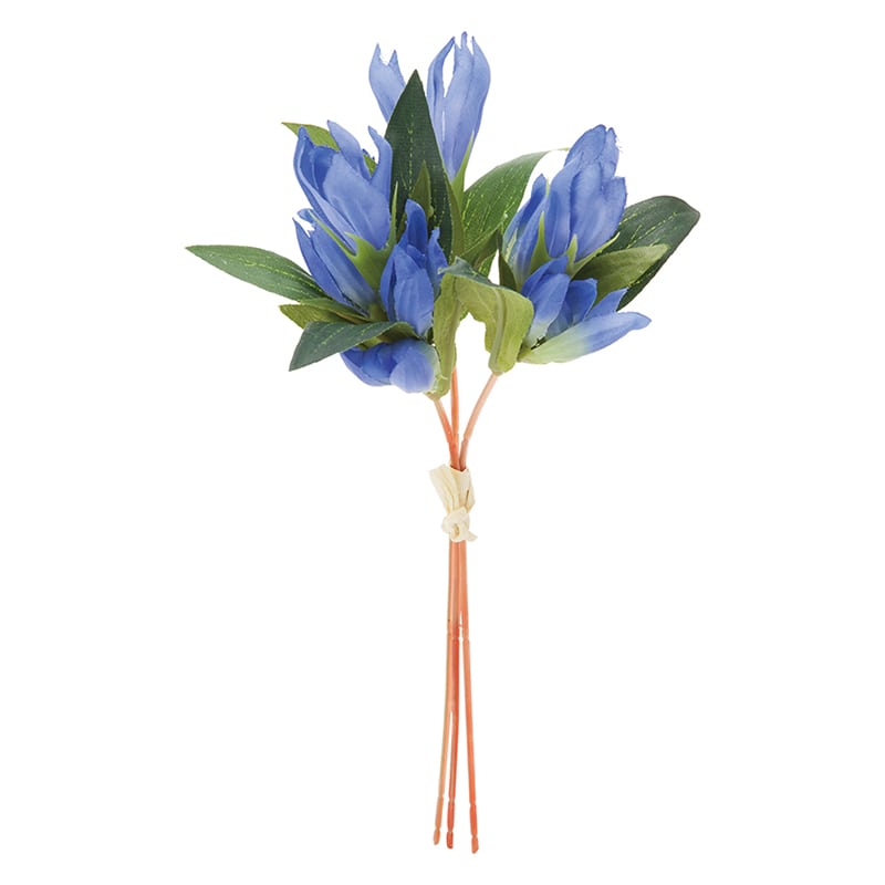 ポピー 造花　リンドウバンドル ブルー FS-8306-BLU 1束（ご注文単位12束）【直送品】